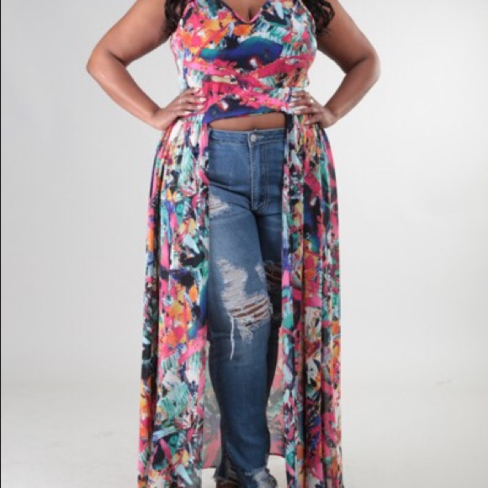 NWT PLUS SIZE CROPPED MAXI DRESS